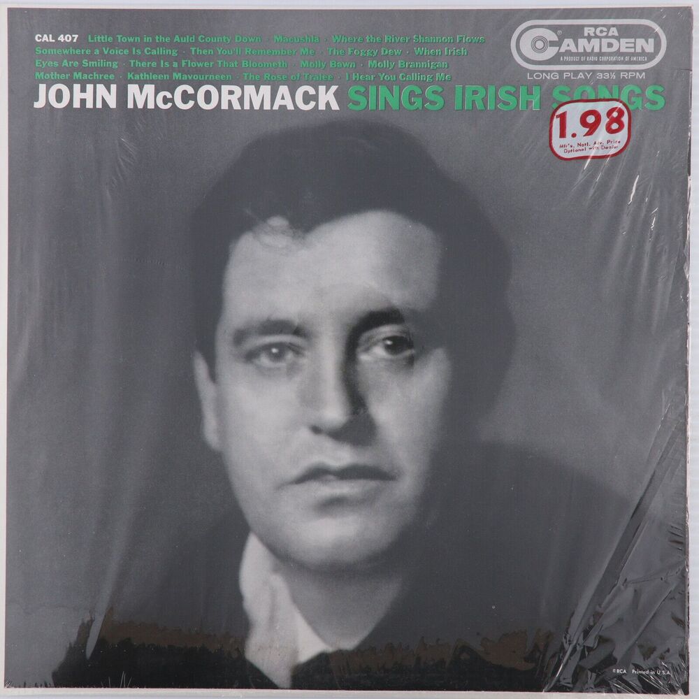 John McCormack Sings Irish Songs - 1958 Mono 12" LP Vinyl Record CAL 407